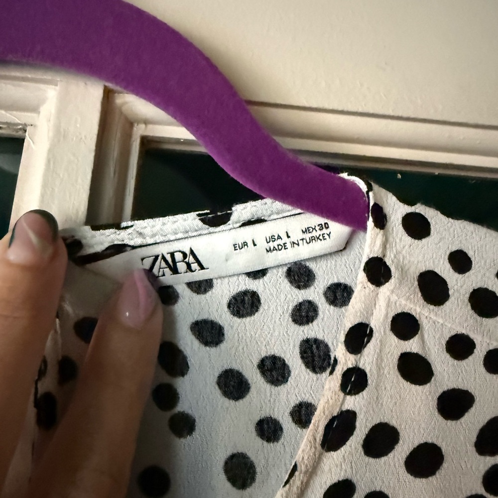 Viral Zara Black and White Polka Dot Dress - Picture 4 of 6